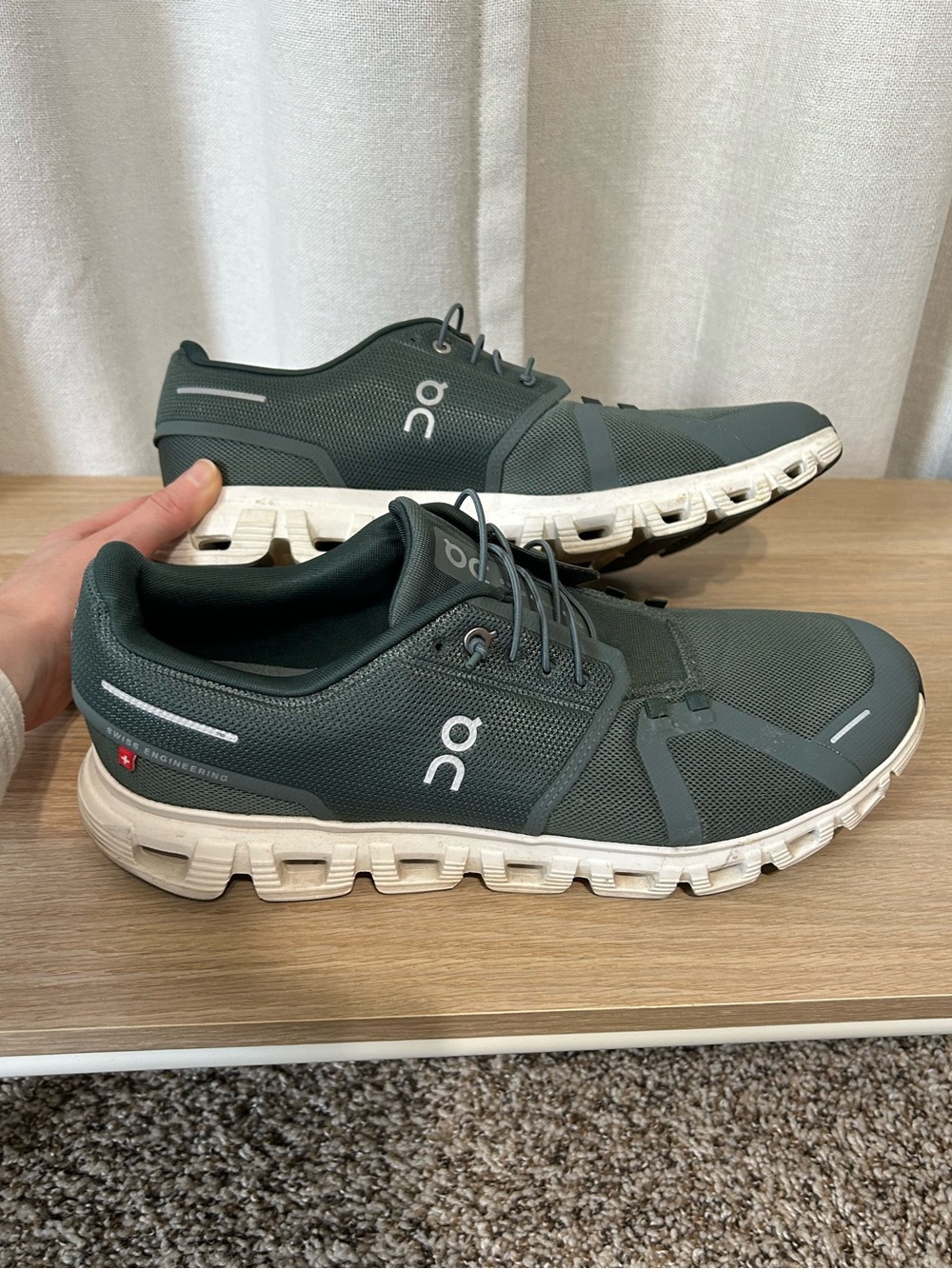☁️ON Cloud 6 Low- Top Men’s Running Sneakers - Olive Green Colorway - 12.5